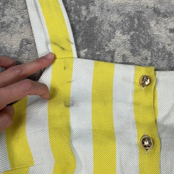 NWT Miguelina Pippa Striped Italian Jumper Dress Yellow White Sz S - Picture 15 of 16